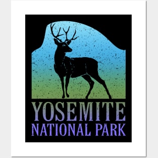 Yosemite National Park Half Dome Deer California Souvenir Travel Posters and Art